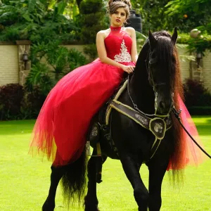 girl in prom dress